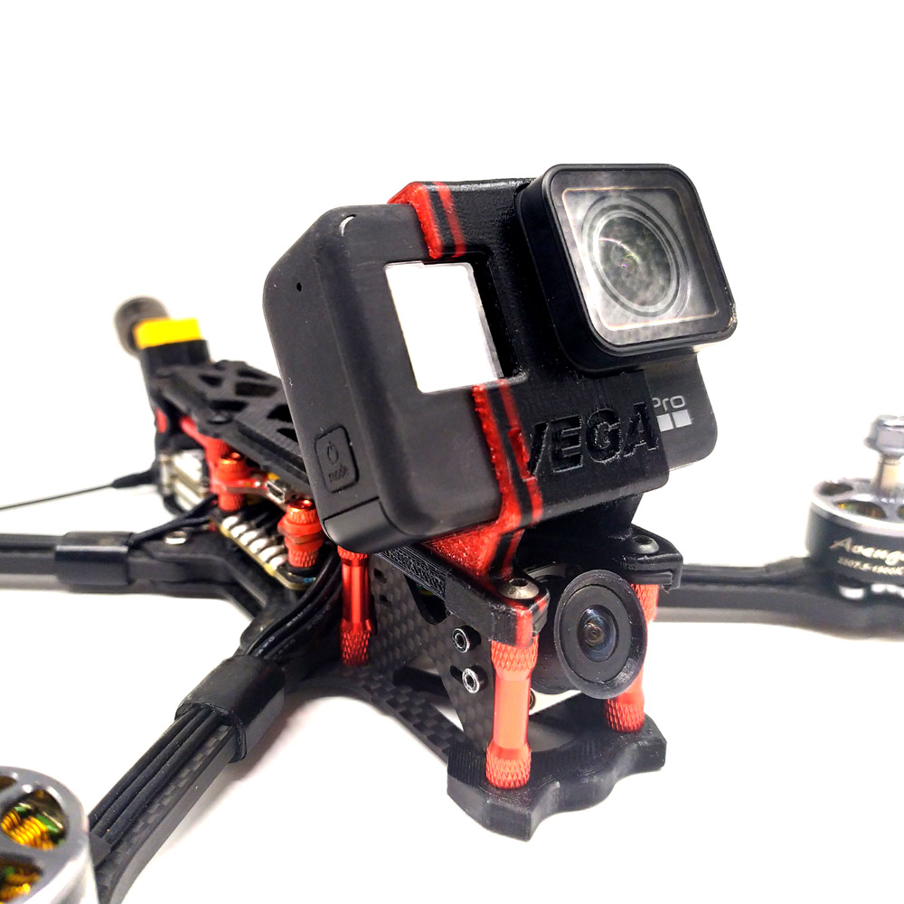 Support Gopro 6/7/8/9/10/11 Ciné LIGHT 25° – VEGA GRAVITY / WHOOPER / ONE &  FX Serie / O3 / WHO3PER / GRAVITY O3